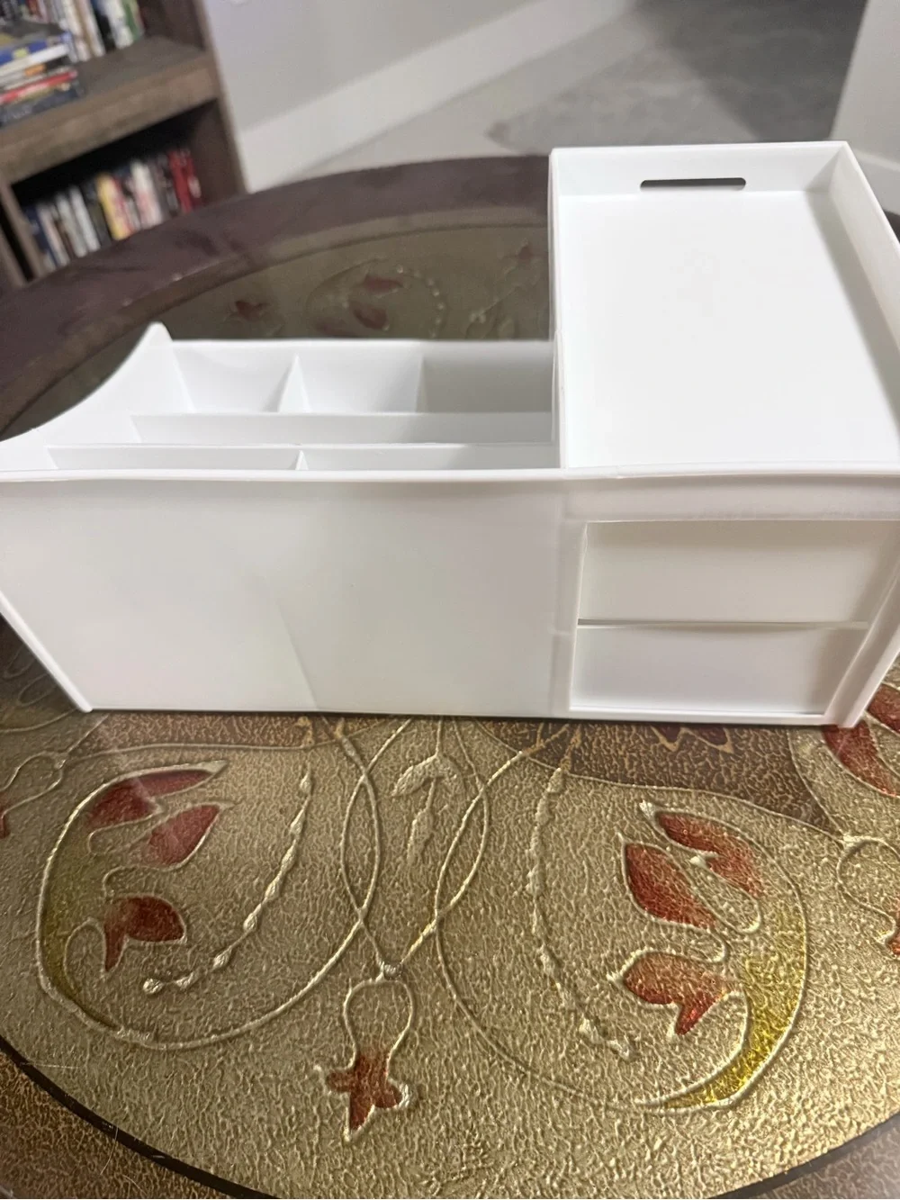 White Modular Desk Organizer/Cosmetic - Multi-Compartment Storage